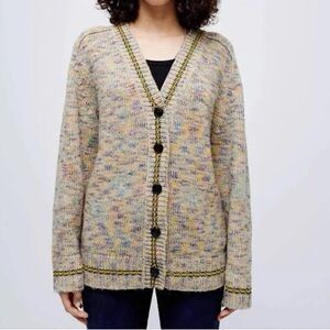 RE/DONE 90s Oversized knit Cardigan In Rainbow